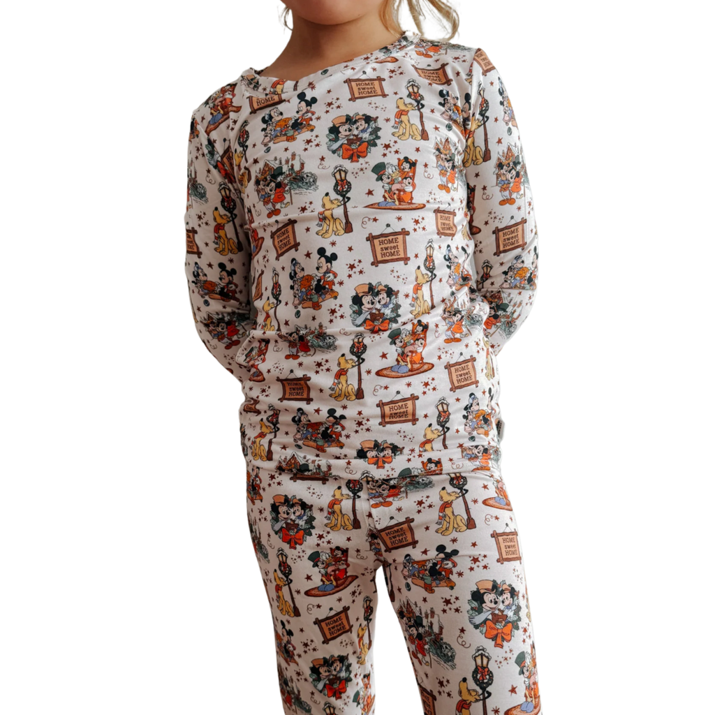 Home Sweet Home Bamboo 2 Piece PJ Set - Little Kinfolk Boutique | Children's Clothing Regina, SK