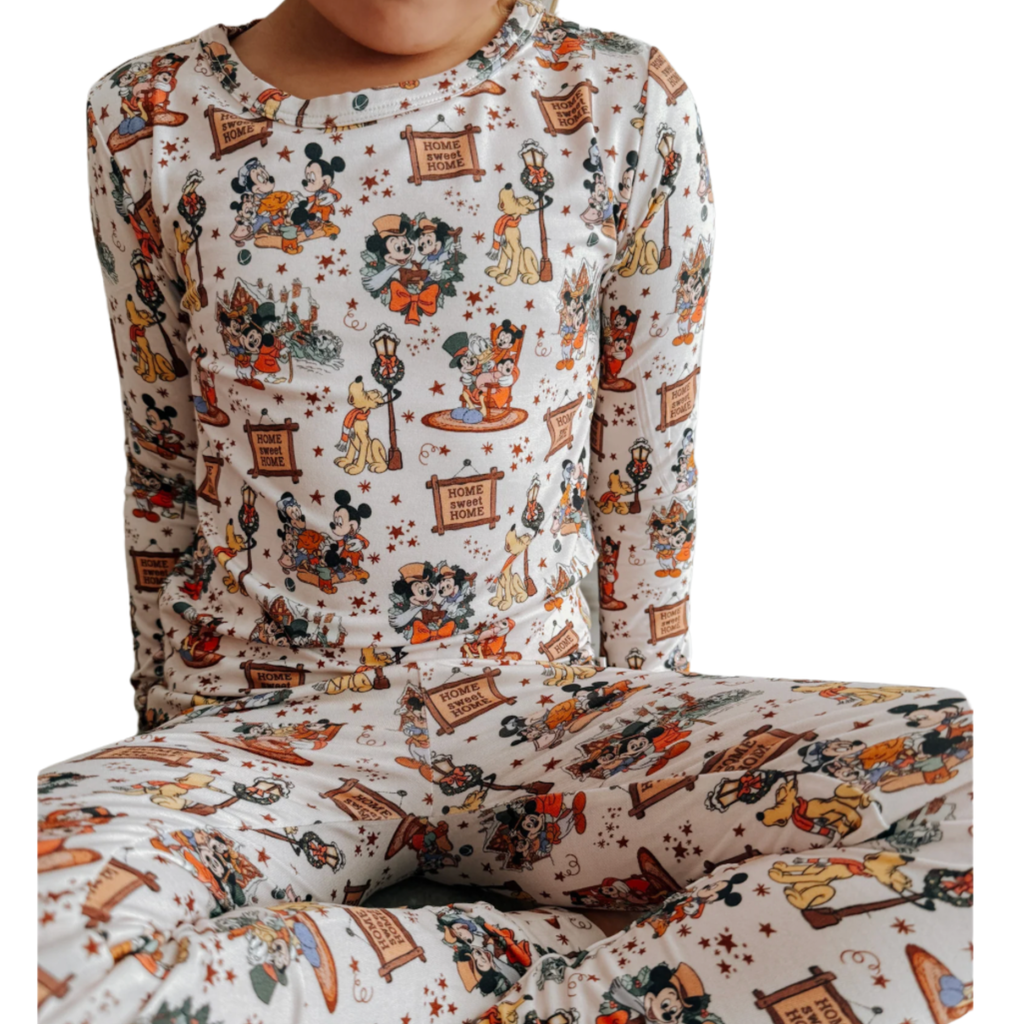 Home Sweet Home Bamboo 2 Piece PJ Set - Little Kinfolk Boutique | Children's Clothing Regina, SK