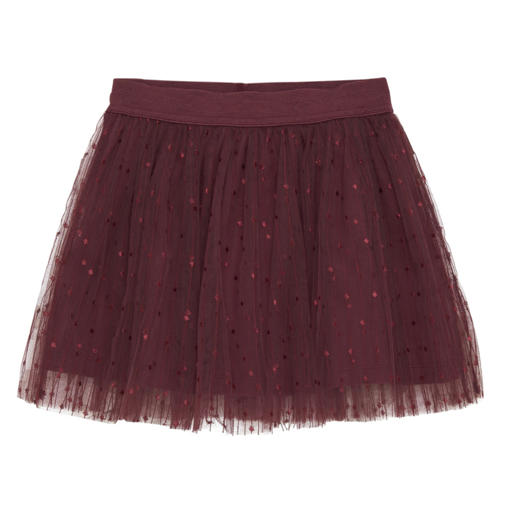 Makenzie Merlot Tulle Skirt - Little Kinfolk Boutique | Children's Clothing Regina, SK