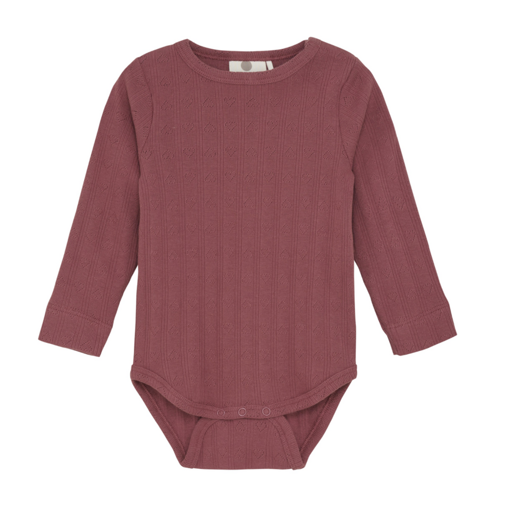 Pointelle Long Sleeve Bodysuit - Little Kinfolk Boutique | Children's Clothing Regina, SK