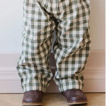 Kingston Gingham Grape Leaf Pant - Little Kinfolk Boutique | Children's Clothing Regina, SK