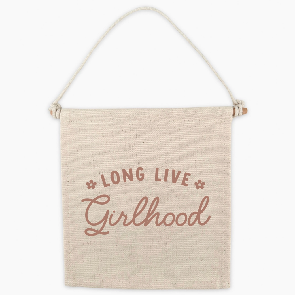 Long Live Girlhood Canvas Banner - Little Kinfolk Boutique | Children's Clothing Regina, SK
