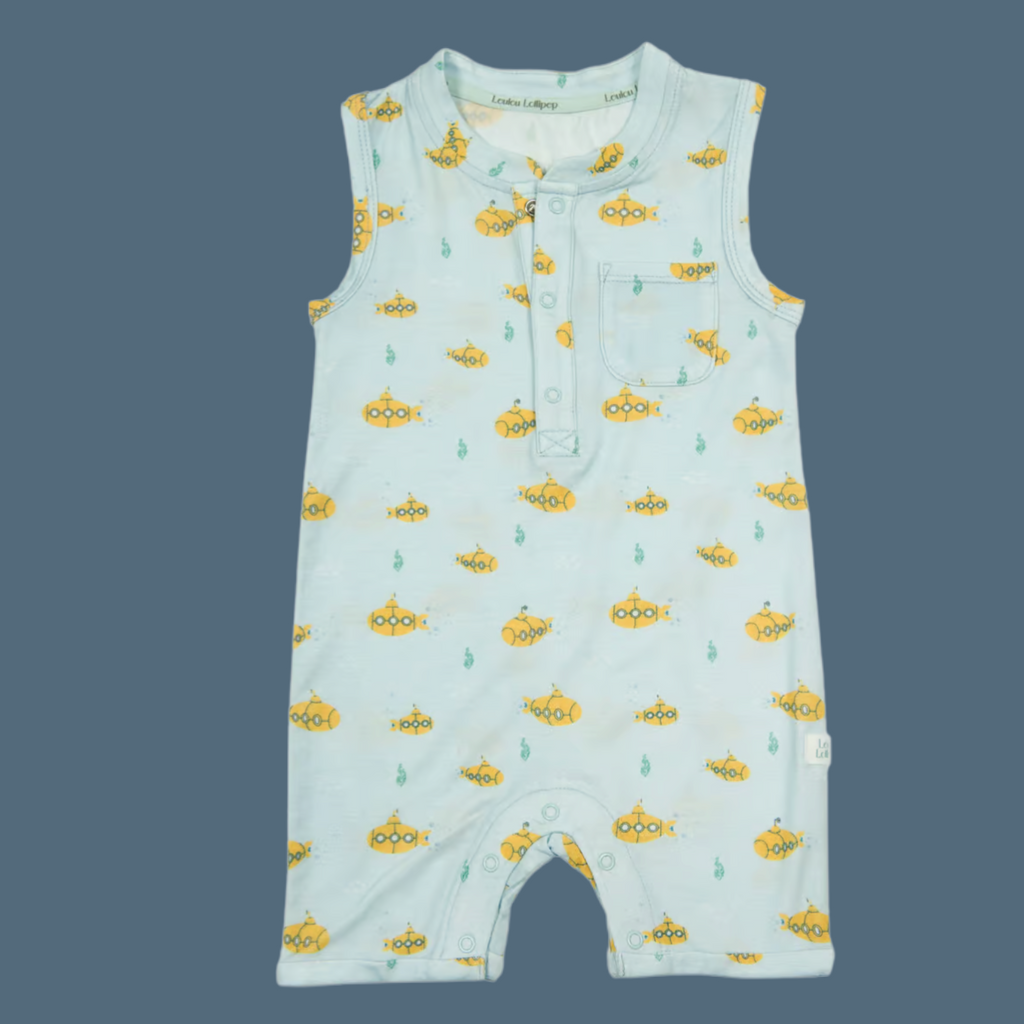 Ocean Explorer Short Romper - Little Kinfolk Boutique | Children's Clothing Regina, SK