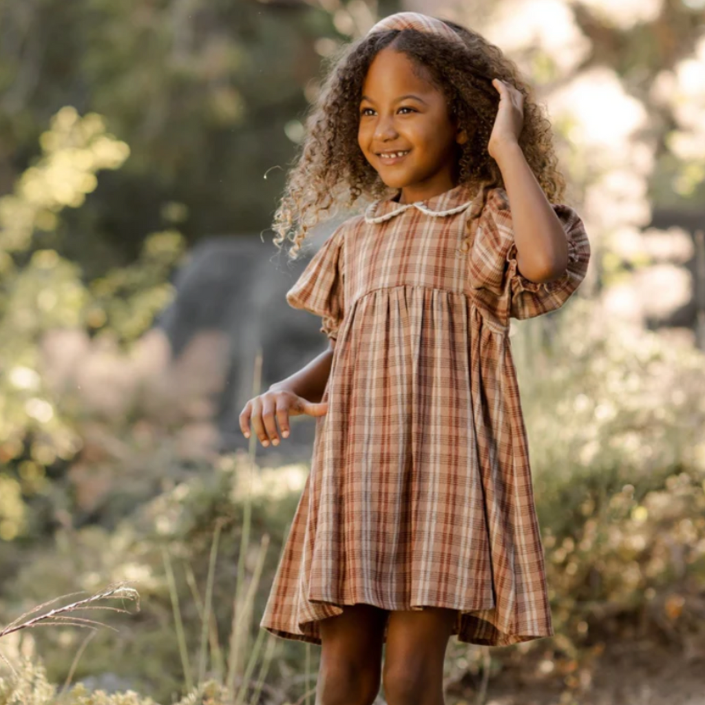 Heidi Autumn Plaid Dress - Little Kinfolk Boutique | Children's Clothing Regina, SK