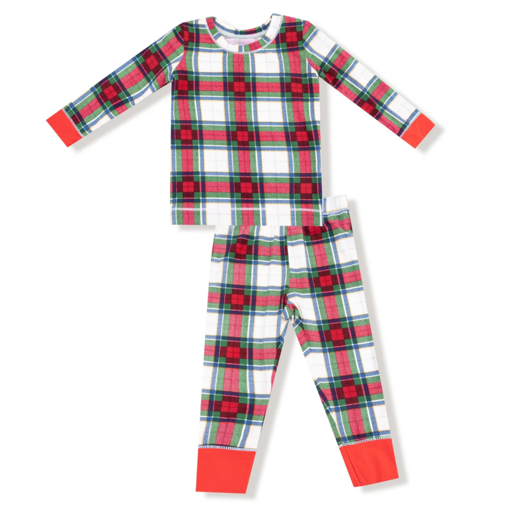 Holiday Plaid 2 Piece PJ Set - Little Kinfolk Boutique | Children's Clothing Regina, SK