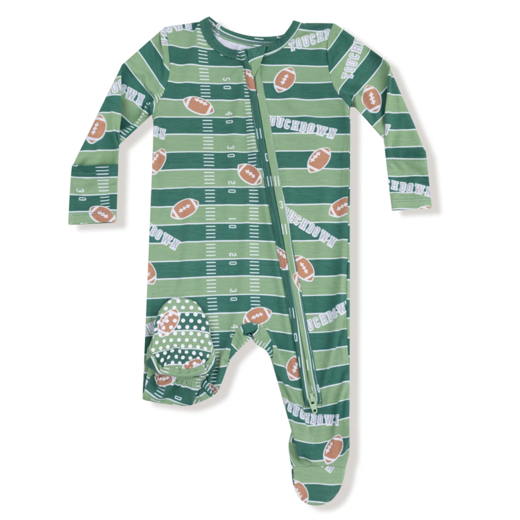 Football Field Zipper Sleeper - Little Kinfolk Boutique | Children's Clothing Regina, SK