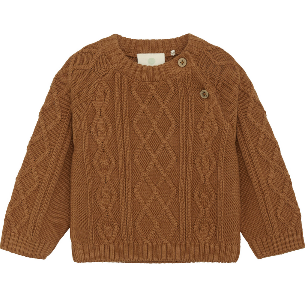 Mocha Knit Pullover - Little Kinfolk Boutique | Children's Clothing Regina, SK