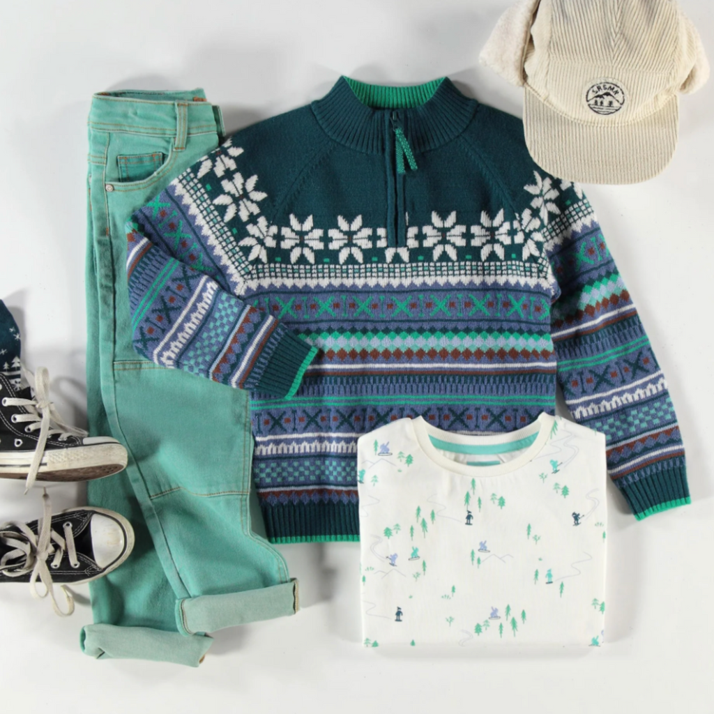 Zed Knit Patterned Sweater - Little Kinfolk Boutique | Children's Clothing Regina, SK