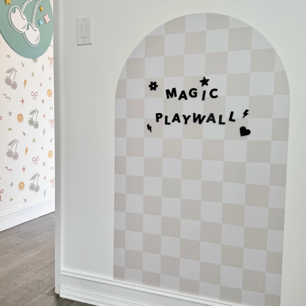 MEGA Magic Playwall - Natural Check - Little Kinfolk Boutique | Children's Clothing Regina, SK