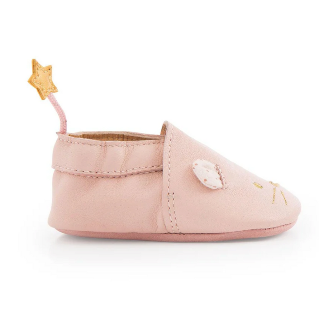 Petite École de Danse Leather Mouse Bootie 0-6M - Little Kinfolk Boutique | Children's Clothing Regina, SK