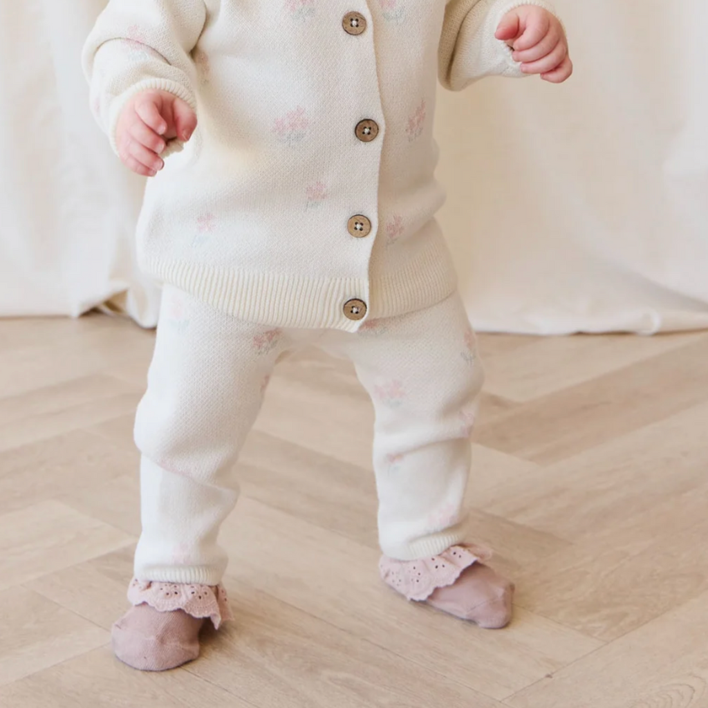 Meadow Legging in Larissa Egret - Little Kinfolk Boutique | Children's Clothing Regina, SK