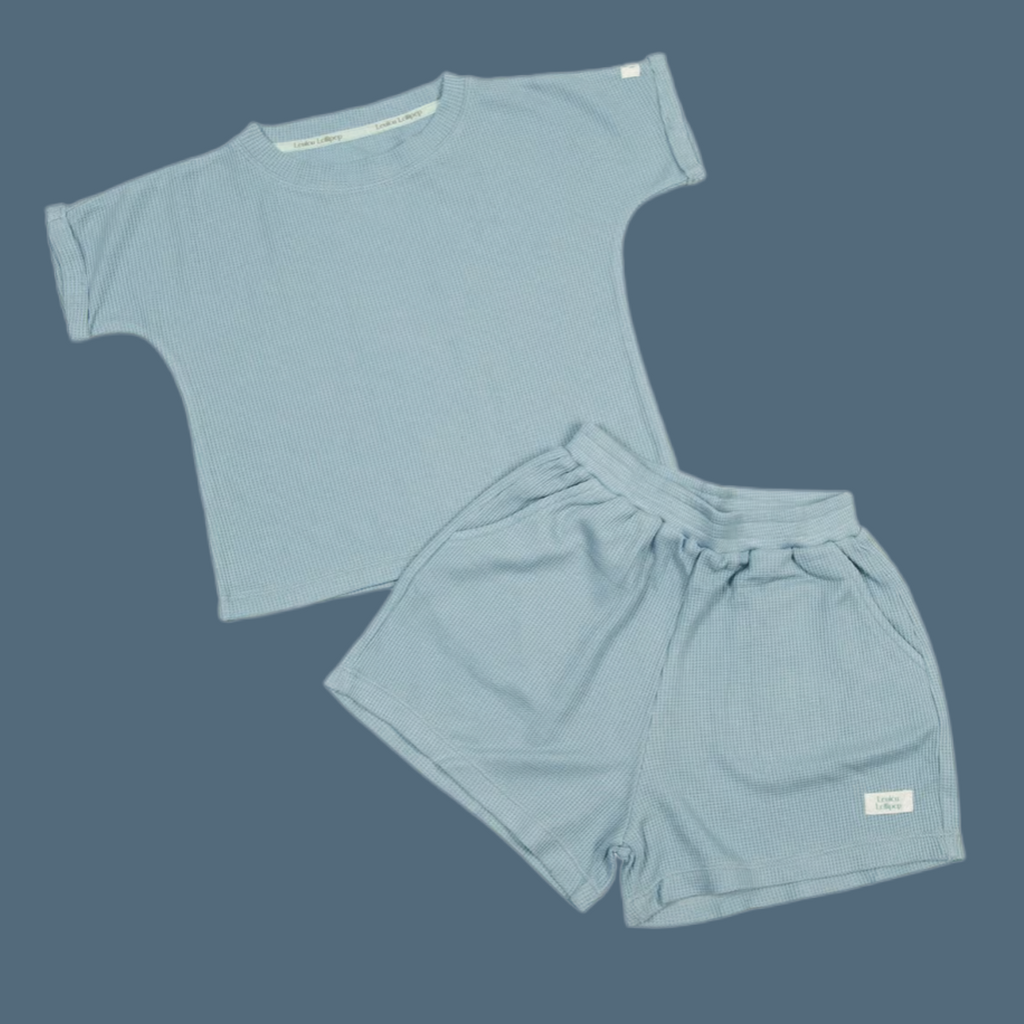 Waffle Short & Tee Set - Little Kinfolk Boutique | Children's Clothing Regina, SK