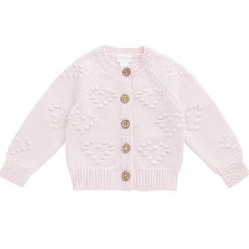 Gracie Cardigan in Shell Pink PRESALE - Little Kinfolk Boutique | Children's Clothing Regina, SK