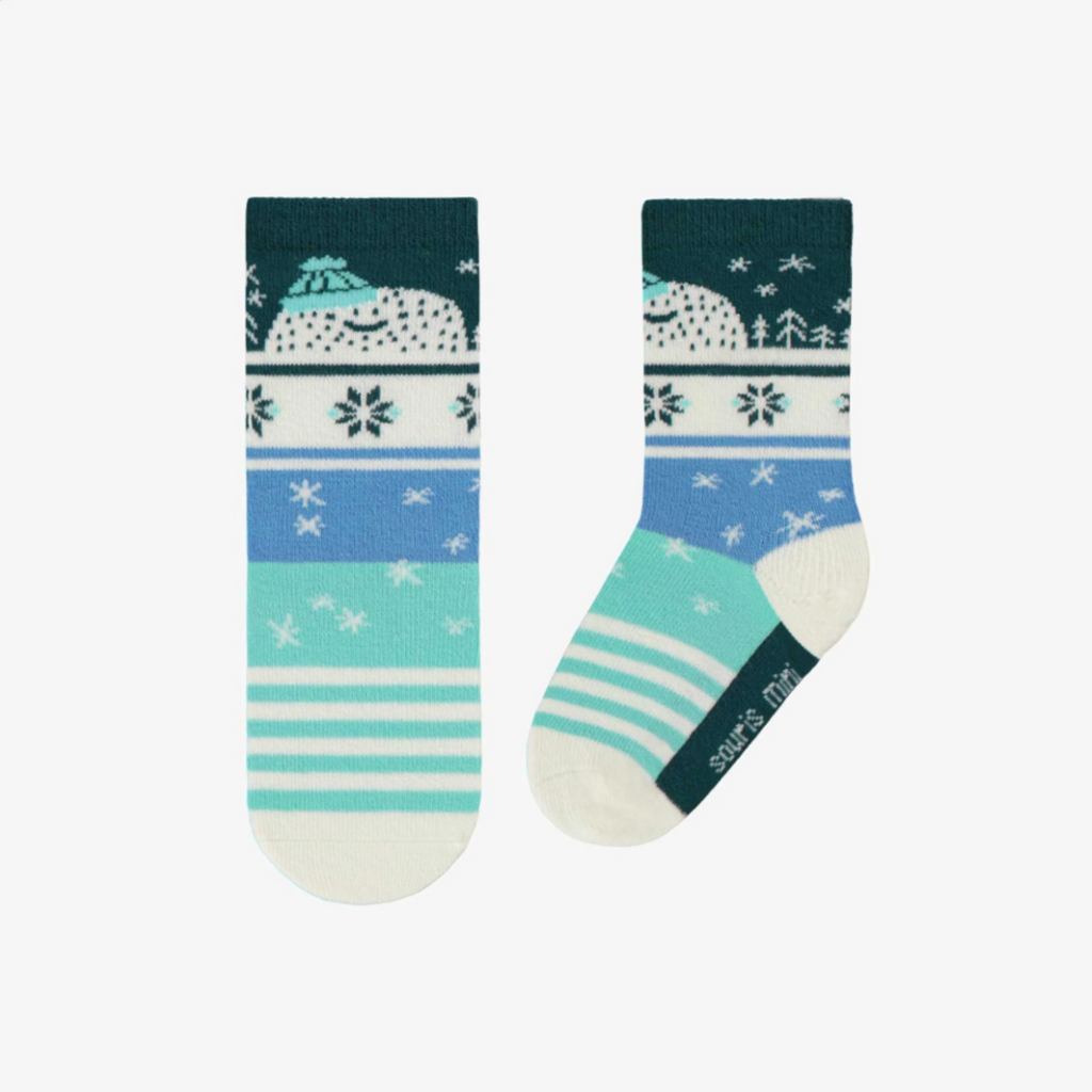 Teal Winter Wonderland Socks - Little Kinfolk Boutique | Children's Clothing Regina, SK