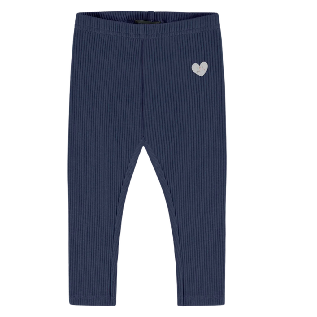 Aeris Navy Ribbed Leggings - Little Kinfolk Boutique | Children's Clothing Regina, SK