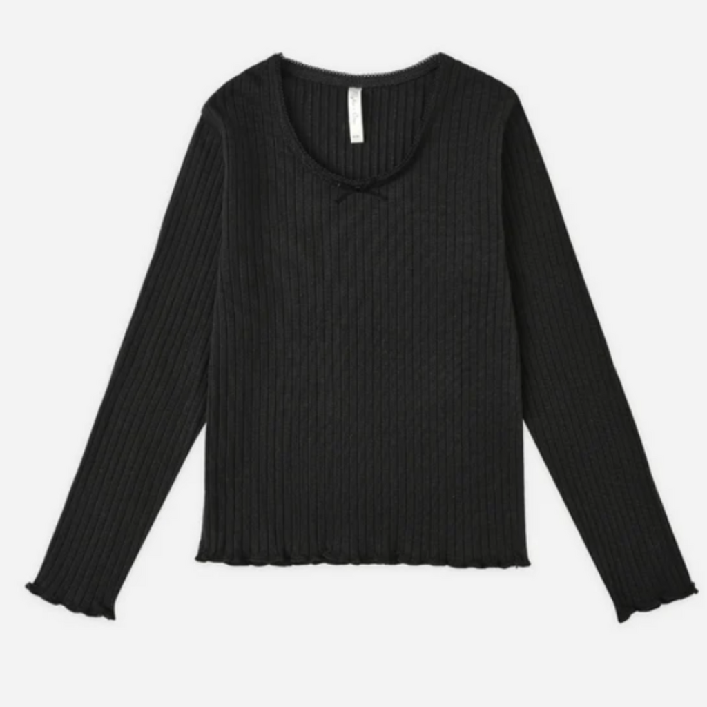 Layla Ribbed Long Sleeve Tops ( 3 Colour Options) PRE-SALE - Little Kinfolk Boutique | Children's Clothing Regina, SK