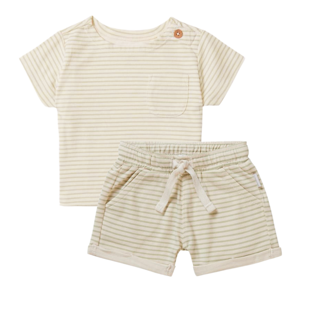 Desert Sage Short & Tee Set - Little Kinfolk Boutique | Children's Clothing Regina, SK