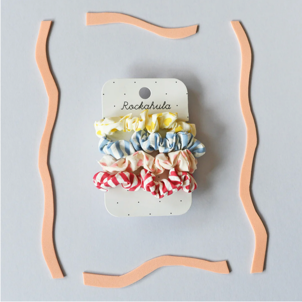 Vintage Seaside Scrunchie 4 Pack Set - Little Kinfolk Boutique | Children's Clothing Regina, SK