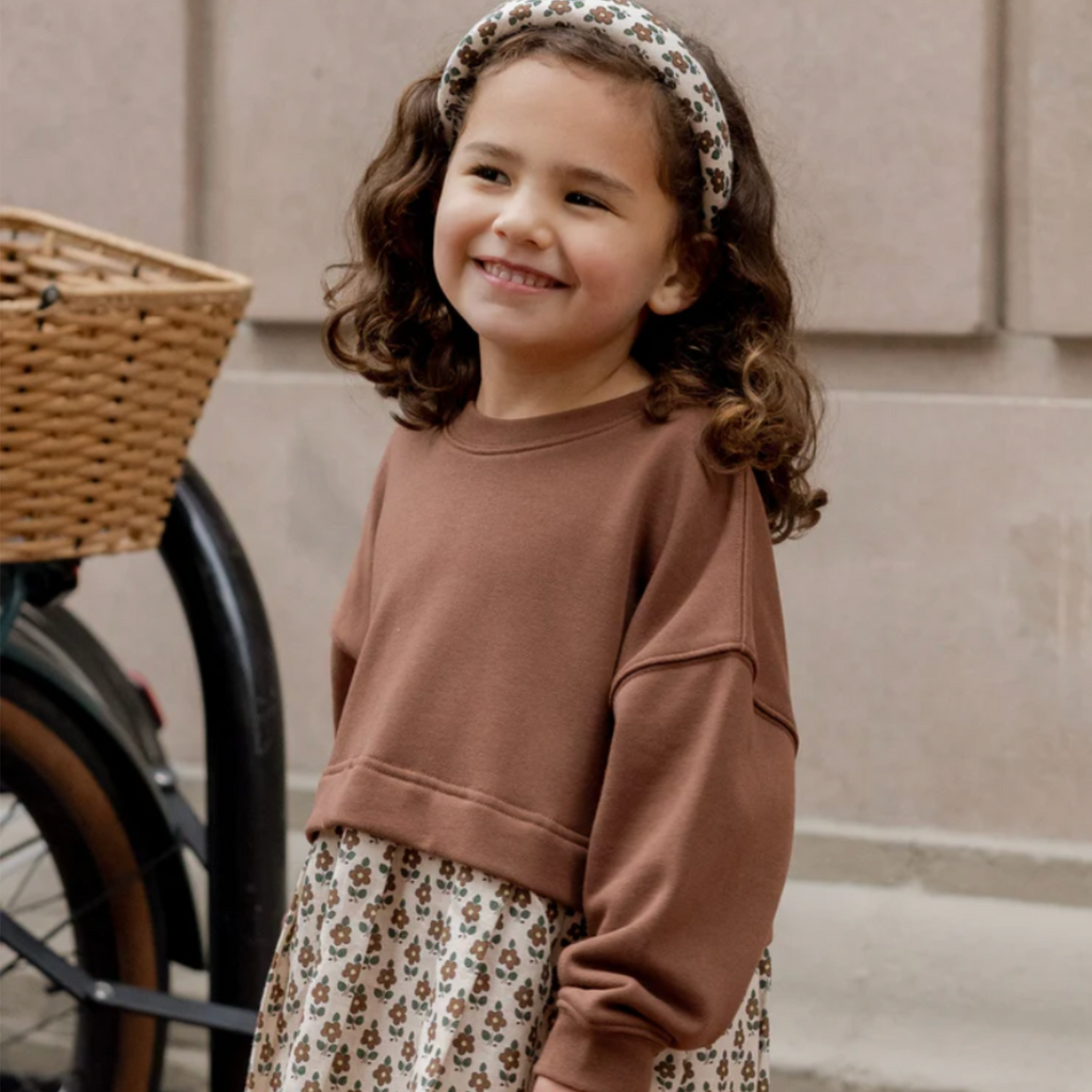 Vintage Bloom Sweatshirt Dress PRE-SALE - Little Kinfolk Boutique | Children's Clothing Regina, SK