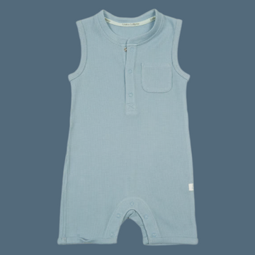 Waffle Sleeveless Romper - Little Kinfolk Boutique | Children's Clothing Regina, SK