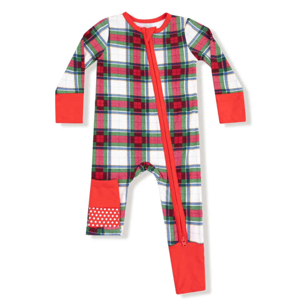 Holiday Plaid Footed & Footless Sleeper - Little Kinfolk Boutique | Children's Clothing Regina, SK