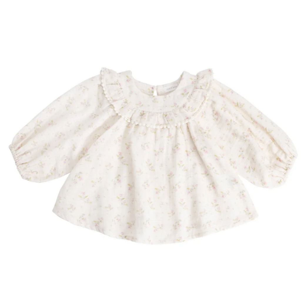 Cleo Blouse in Emilia Pink - Little Kinfolk Boutique | Children's Clothing Regina, SK