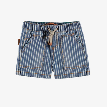 Scottie Striped Denim Shorts - Little Kinfolk Boutique | Children's Clothing Regina, SK