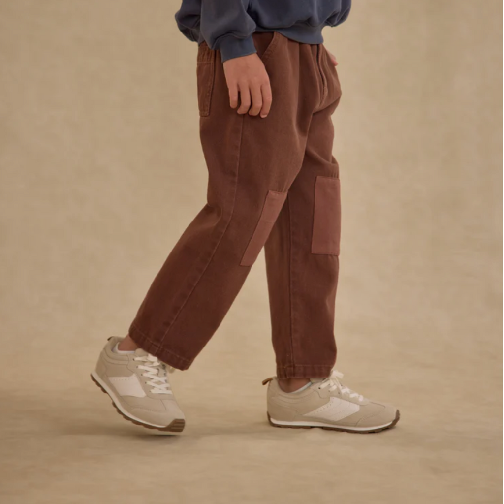 Marcus Baggy Denim Brown Pant PRE-SALE - Little Kinfolk Boutique | Children's Clothing Regina, SK