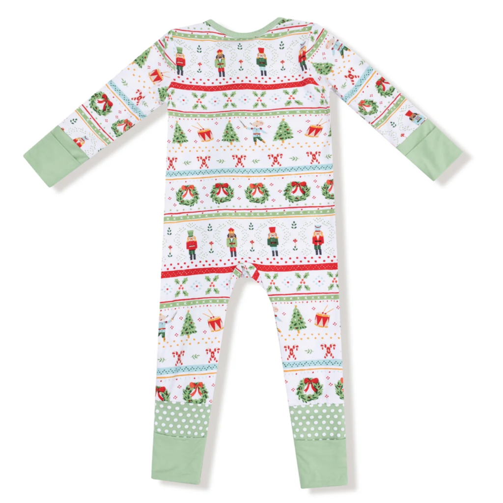 Nutcracker Green Fair Isle Footed & Footless Sleeper - Little Kinfolk Boutique | Children's Clothing Regina, SK