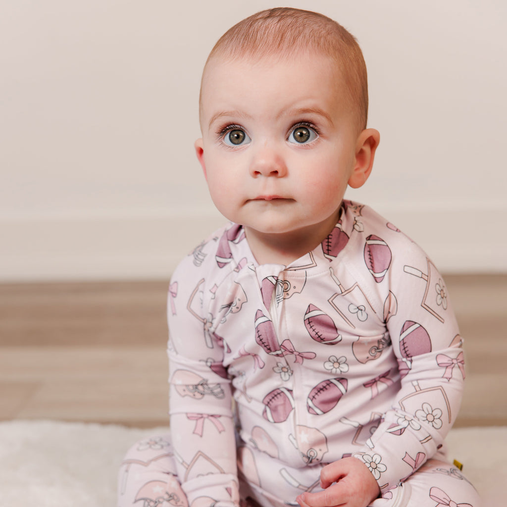 Touchdown Blitz Footless Sleeper - Little Kinfolk Boutique | Children's Clothing Regina, SK