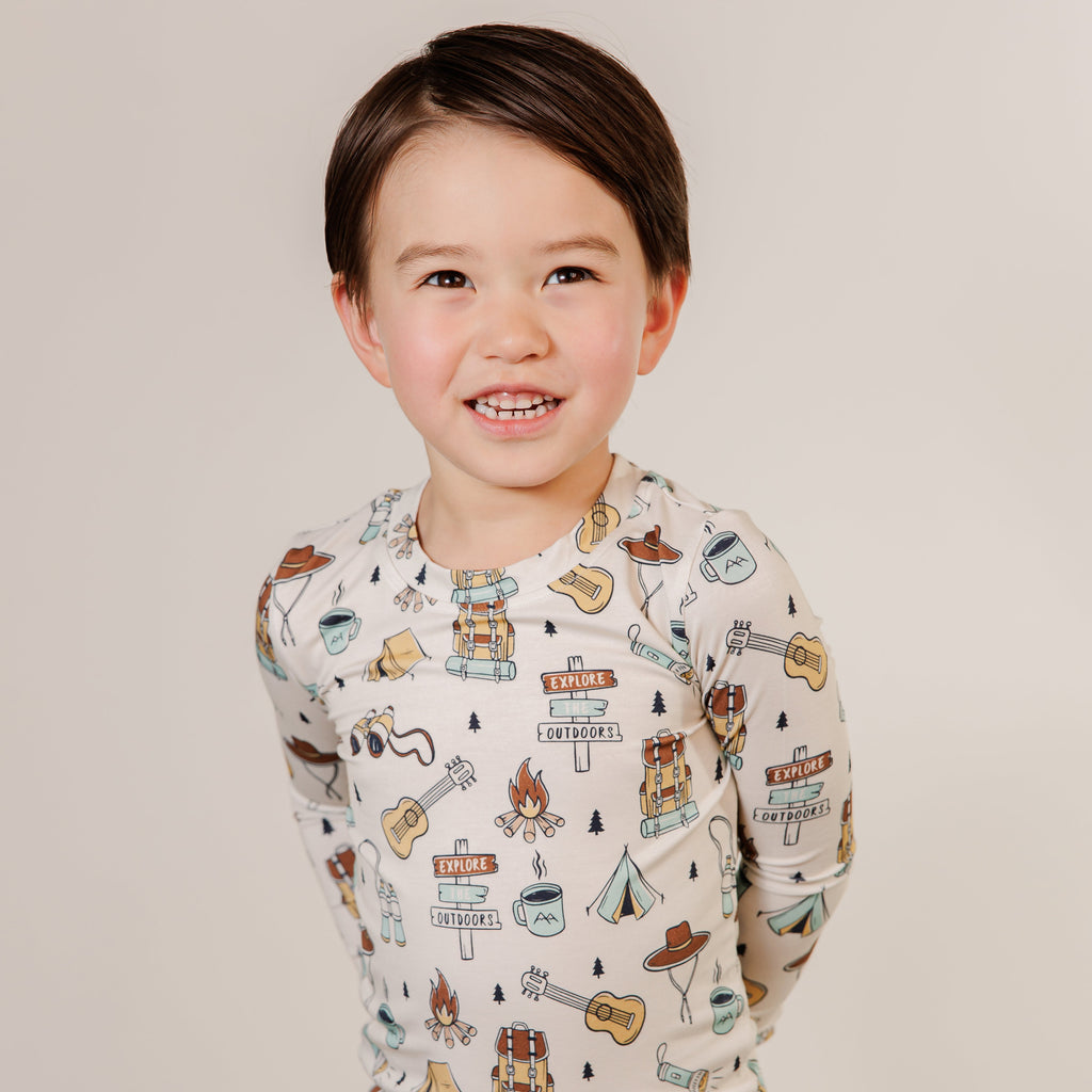Camp Two Piece PJ Set - Little Kinfolk Boutique | Children's Clothing Regina, SK