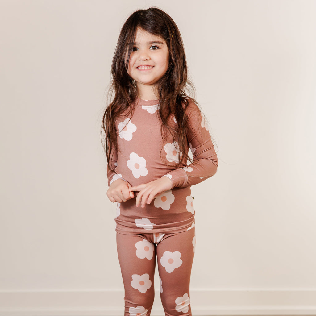 Daisy Petal Two Piece PJ Set - Little Kinfolk Boutique | Children's Clothing Regina, SK