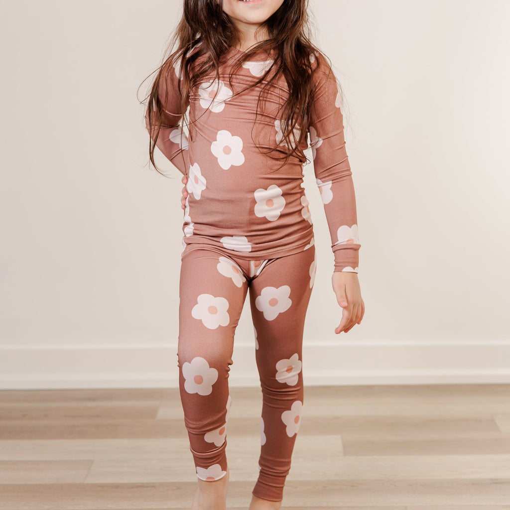 Daisy Petal Two Piece PJ Set - Little Kinfolk Boutique | Children's Clothing Regina, SK