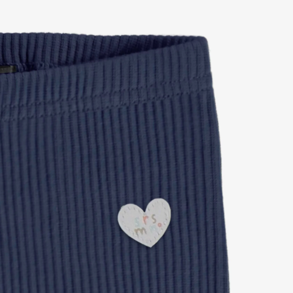 Aeris Navy Ribbed Leggings - Little Kinfolk Boutique | Children's Clothing Regina, SK