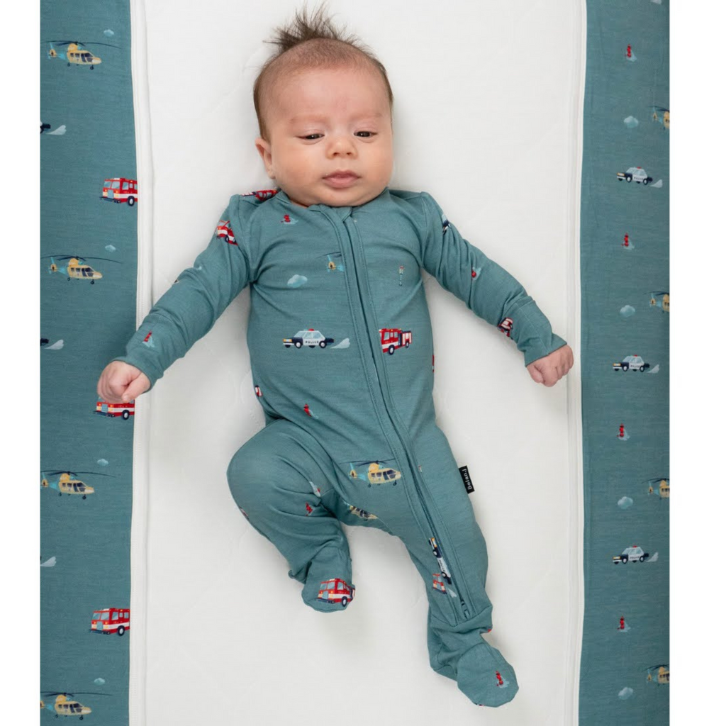 Emergency Vehicles Footed and Footless Sleeper - Little Kinfolk Boutique | Children's Clothing Regina, SK