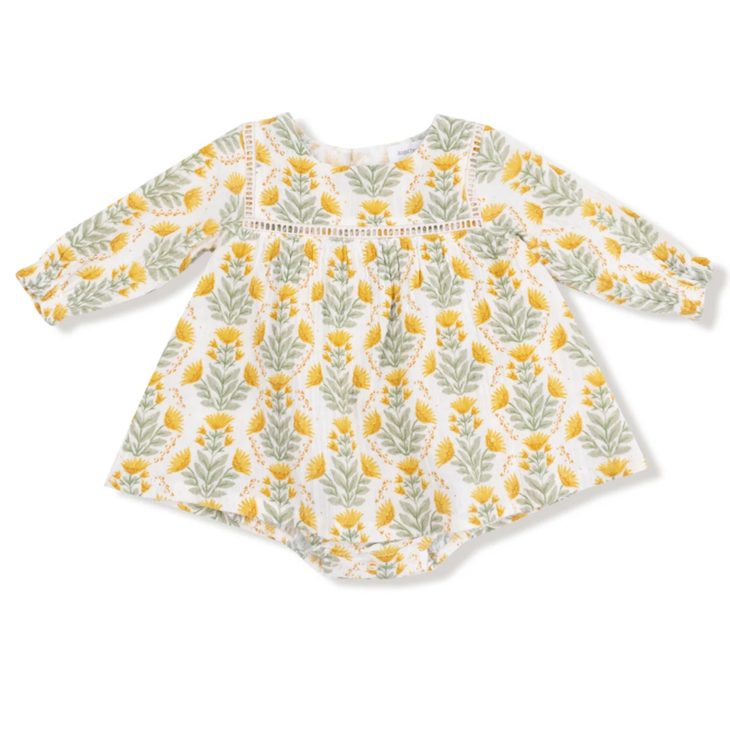Winter Dandelions Puffed Long Sleeve Bubble - Little Kinfolk Boutique | Children's Clothing Regina, SK