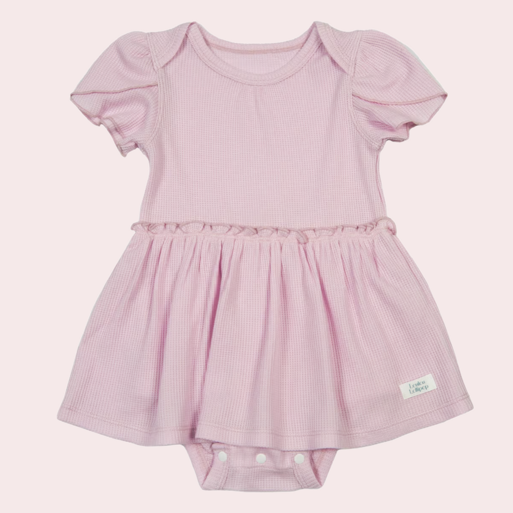 Lilac Waffle Bodysuit Dress - Little Kinfolk Boutique | Children's Clothing Regina, SK