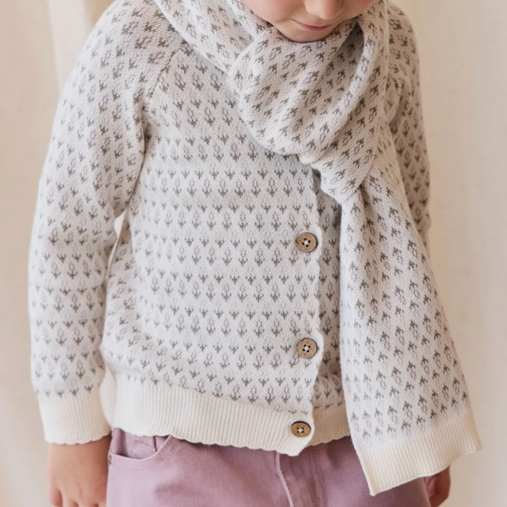 Savannah Jacquard Cardigan - Little Kinfolk Boutique | Children's Clothing Regina, SK