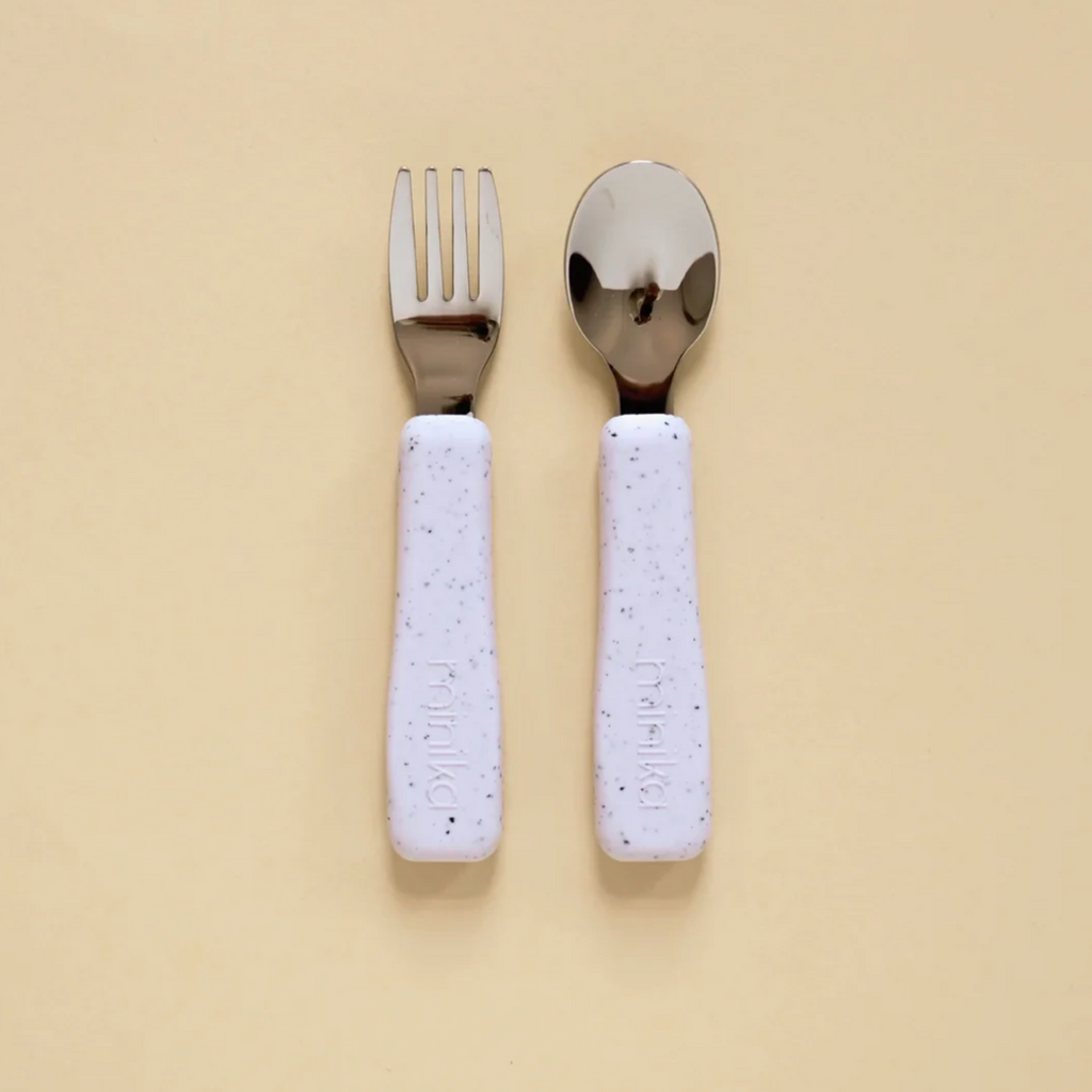 Fork & Spoon Set (5 Colour Options) - Little Kinfolk Boutique | Children's Clothing Regina, SK