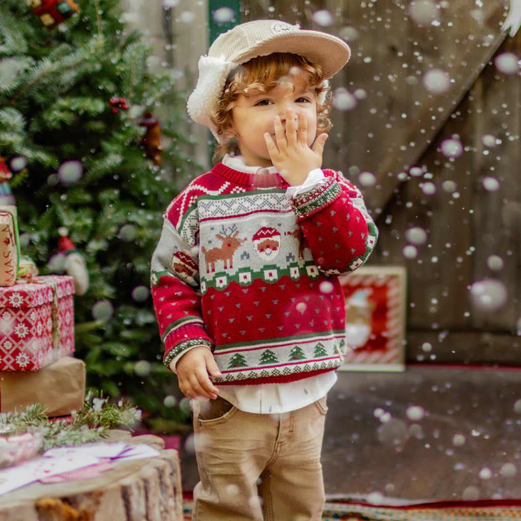 Simon Holiday Sweater - Little Kinfolk Boutique | Children's Clothing Regina, SK