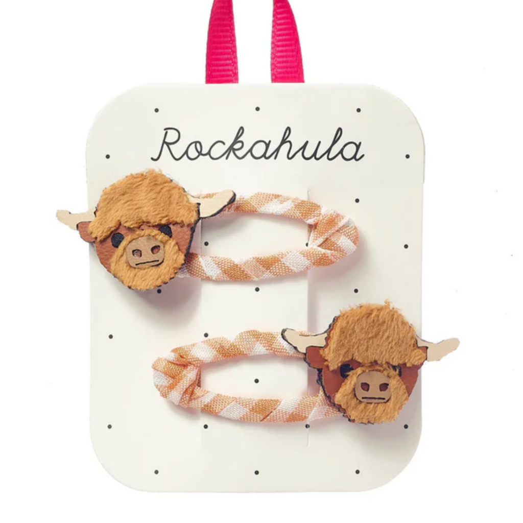Hettie Highland Cow Clips - Little Kinfolk Boutique | Children's Clothing Regina, SK