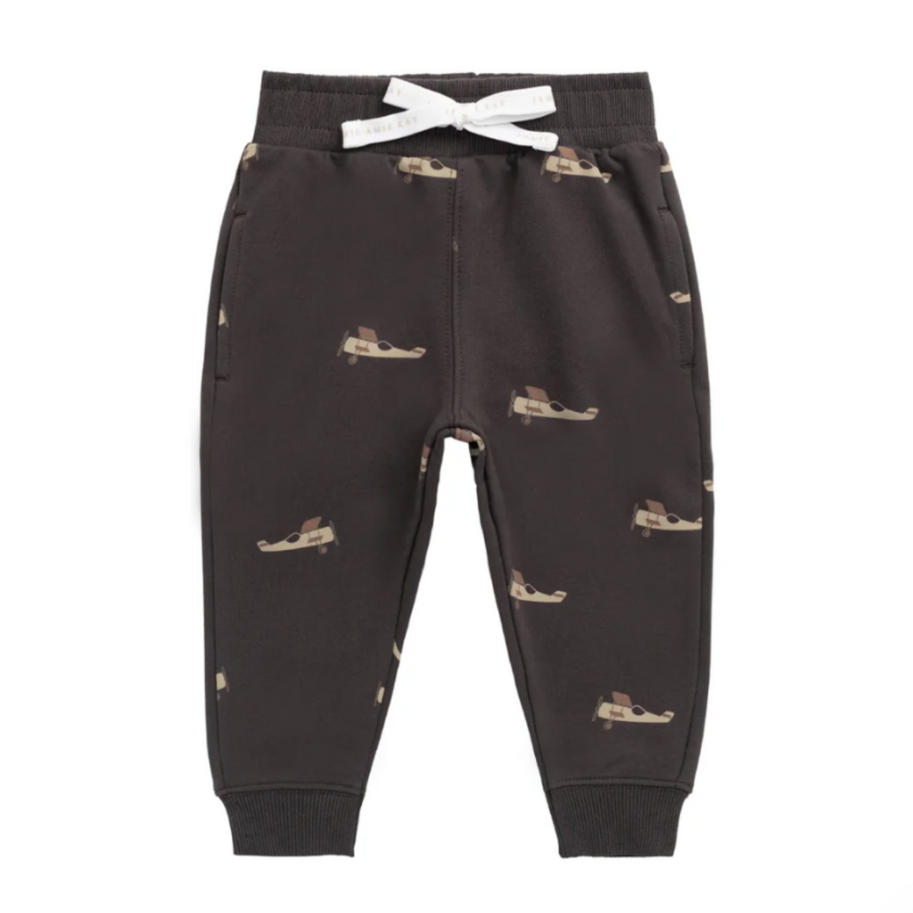 Dominic Track Pant in Pilot Planes Bistre PRESALE - Little Kinfolk Boutique | Children's Clothing Regina, SK