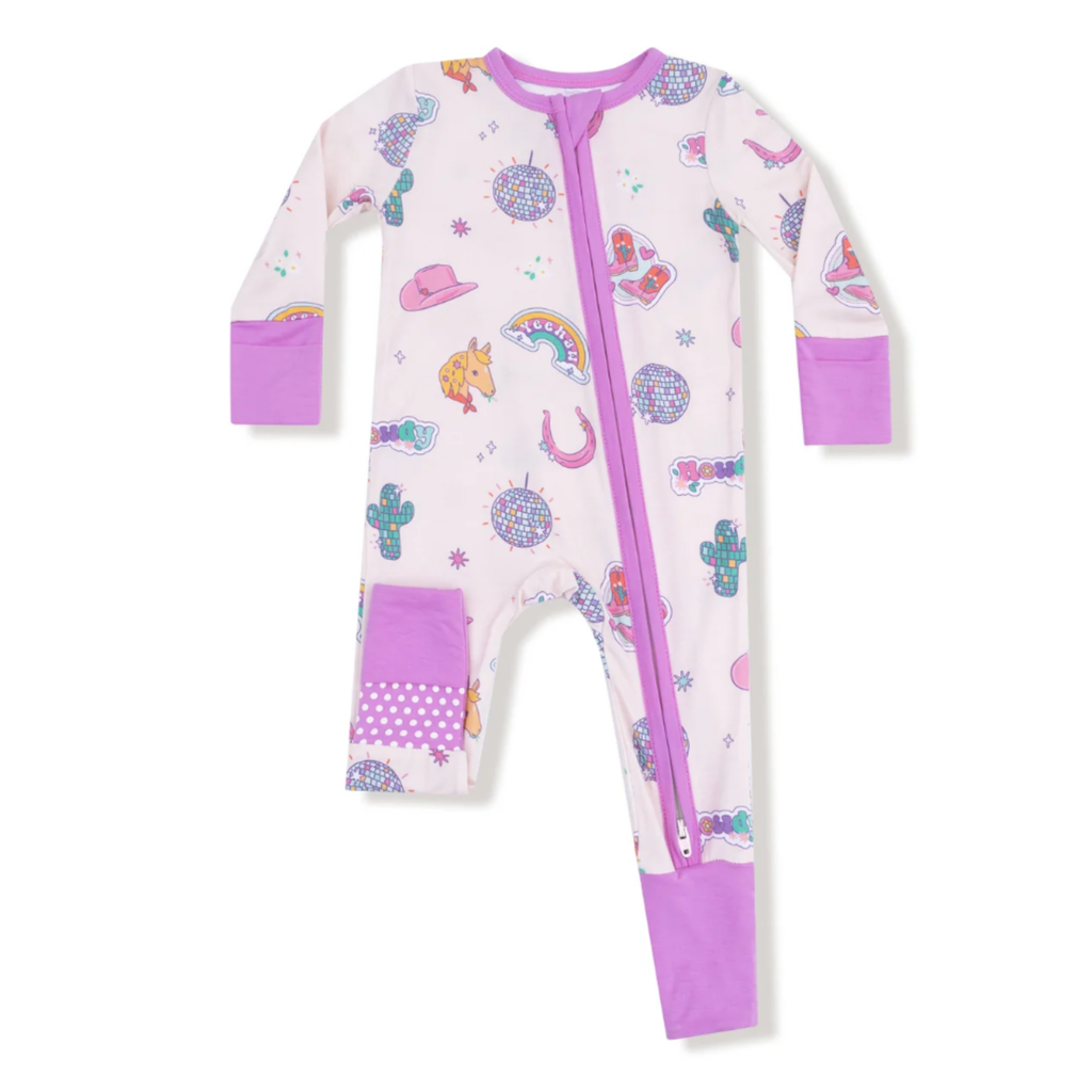 Disco Cowgirl Zipper Sleeper - Little Kinfolk Boutique | Children's Clothing Regina, SK