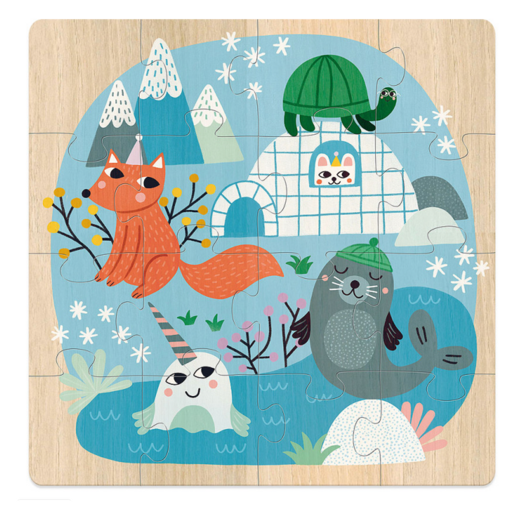 Animals of the World 3 x 16 piece Puzzles - Little Kinfolk Boutique | Children's Clothing Regina, SK