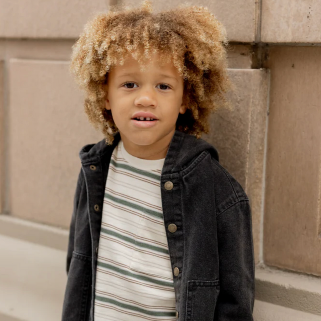 Retro Stripe Relaxed Long Sleeve PRE-SALE - Little Kinfolk Boutique | Children's Clothing Regina, SK