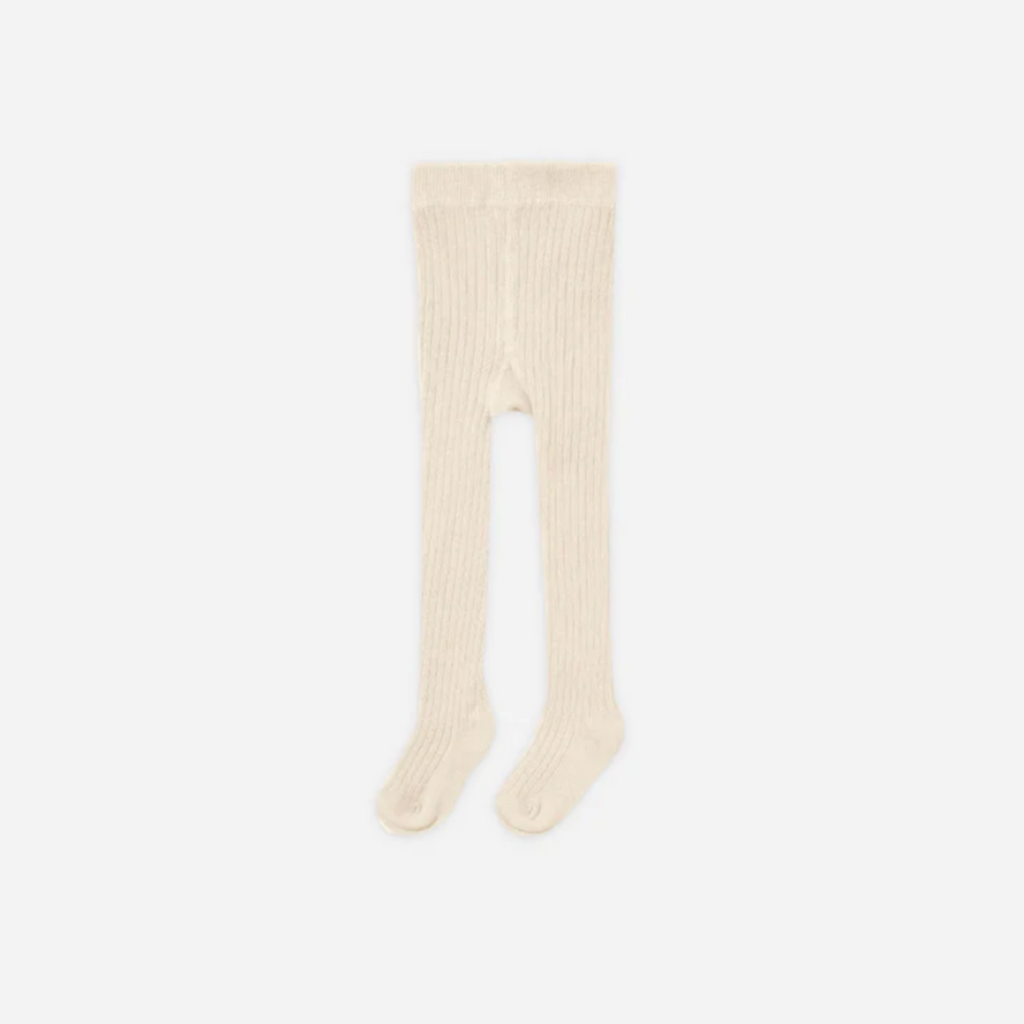 Keira Antique Ivory Ribbed Tights PRE-SALE - Little Kinfolk Boutique | Children's Clothing Regina, SK