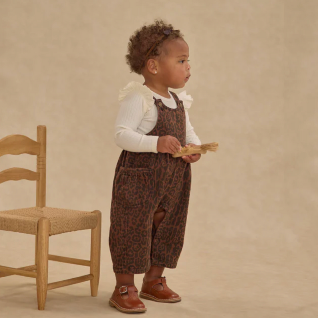 Lina Leopard Wide Leg Overalls PRE-SALE - Little Kinfolk Boutique | Children's Clothing Regina, SK