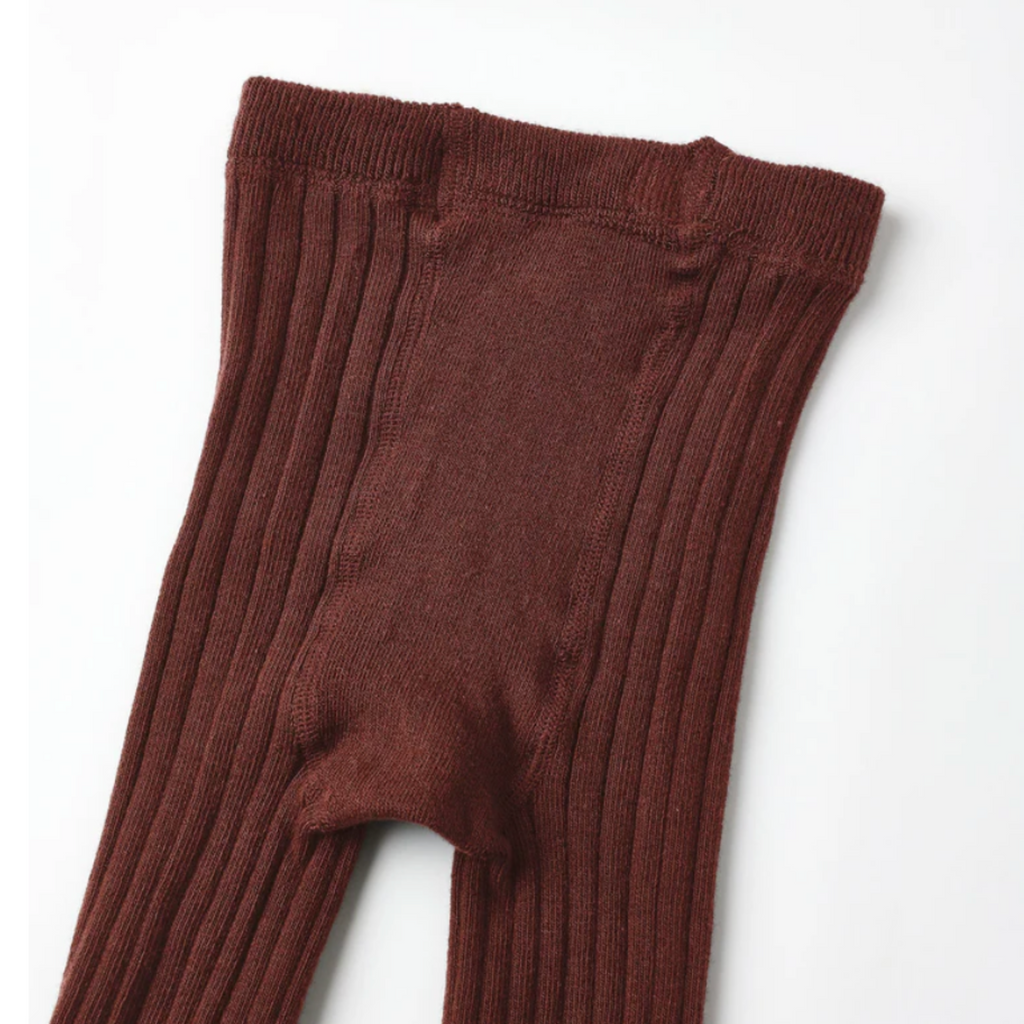 Kaylee Brown Ribbed Tights PRE-SALE - Little Kinfolk Boutique | Children's Clothing Regina, SK