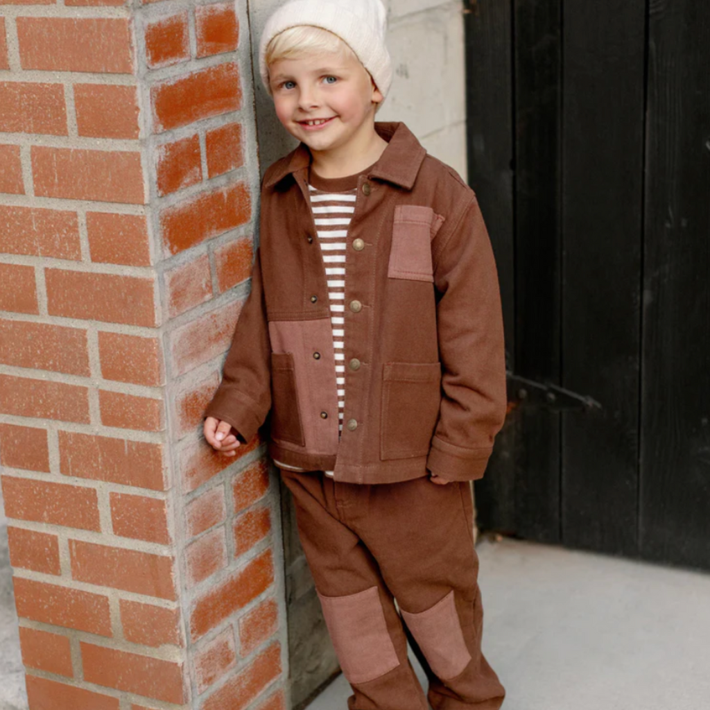 Marcus Baggy Denim Brown Pant PRE-SALE - Little Kinfolk Boutique | Children's Clothing Regina, SK