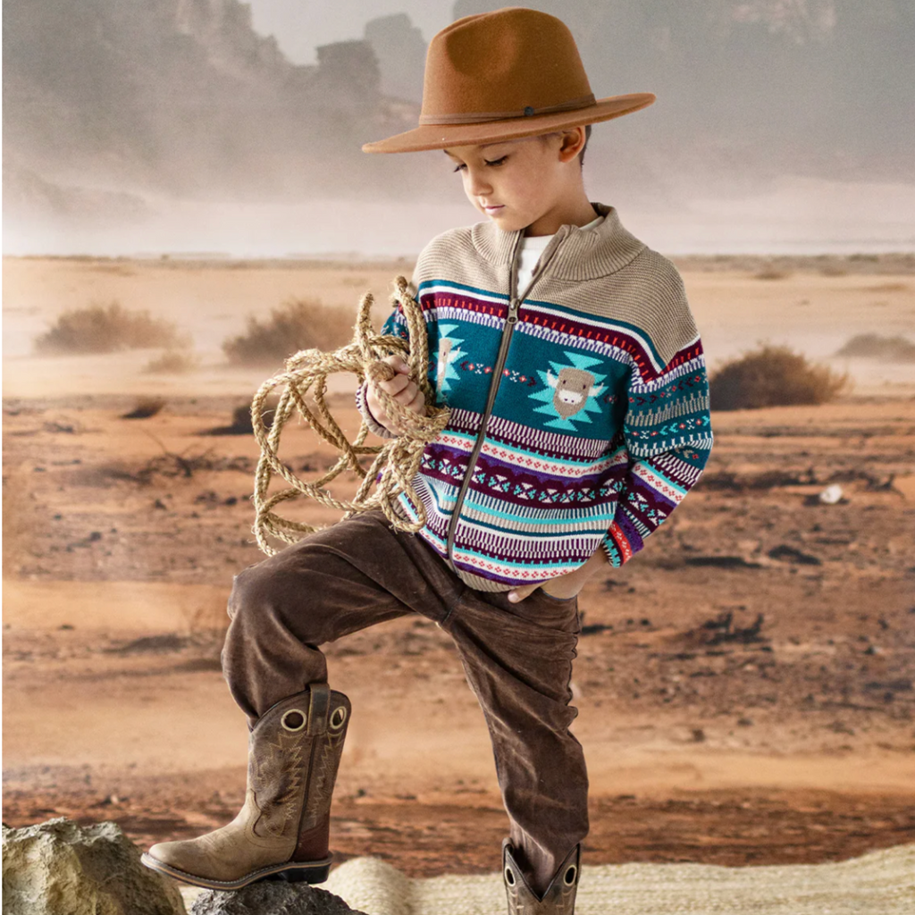Souris Mini Flat Brim Western Fedora - Little Kinfolk Boutique | Children's Clothing Regina, SK